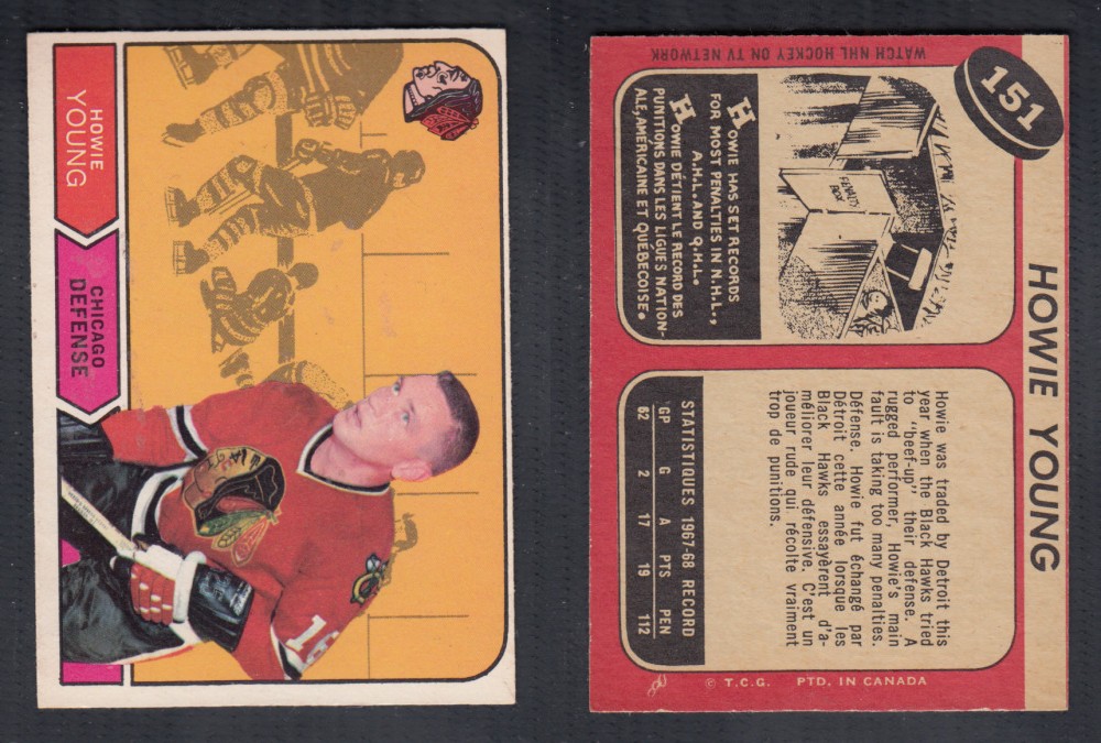 1968-69 O-PEE-CHEE HOCKEY CARD #151 H. YOUNG photo 1968-69 O-PEE-CHEE HOCKEY CARD #151 H. YOUNG photo