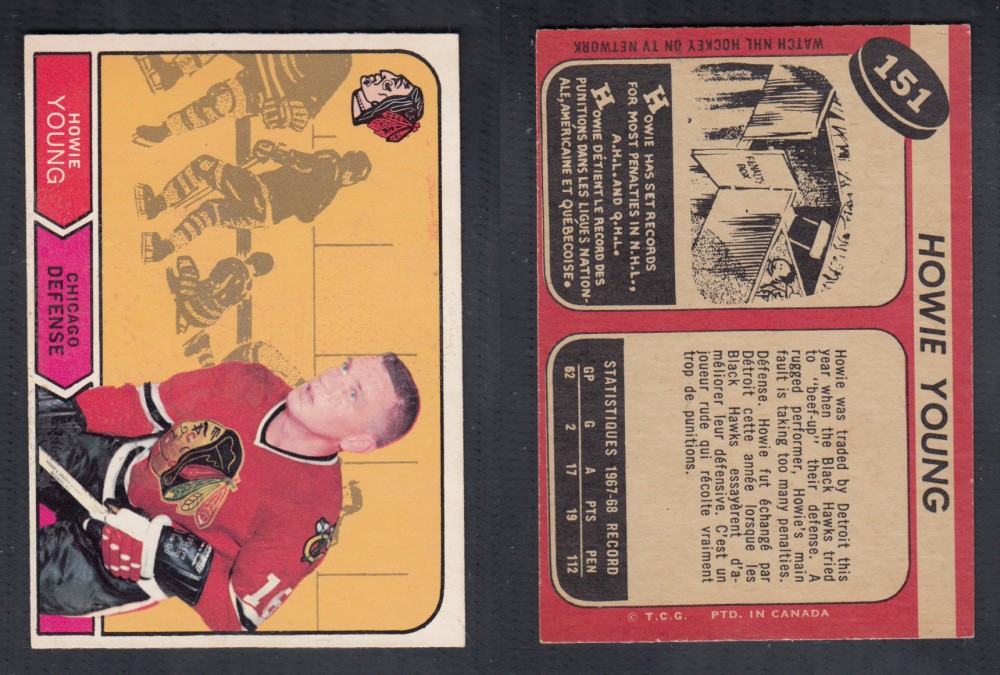 1968-69 O-PEE-CHEE HOCKEY CARD #151 H. YOUNG photo