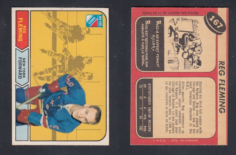1968-69 O-PEE-CHEE HOCKEY CARD #167 R. FLEMING photo 1968-69 O-PEE-CHEE HOCKEY CARD #167 R. FLEMING photo