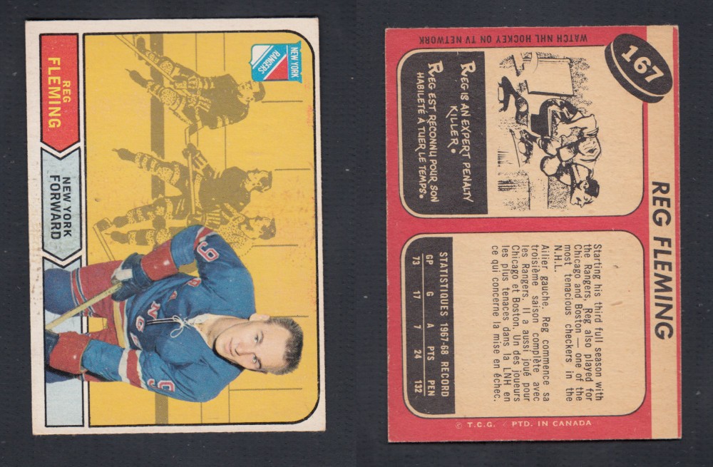 1968-69 O-PEE-CHEE HOCKEY CARD #167 R. FLEMING photo 1968-69 O-PEE-CHEE HOCKEY CARD #167 R. FLEMING photo