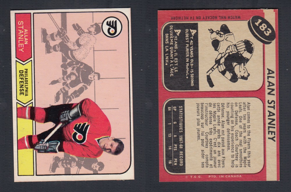 1968-69 O-PEE-CHEE HOCKEY CARD #183 A. STANLEY photo 1968-69 O-PEE-CHEE HOCKEY CARD #183 A. STANLEY photo