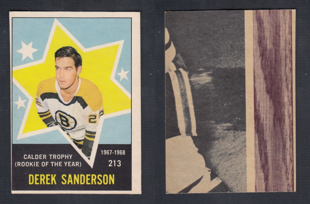 1968-69 O-PEE-CHEE HOCKEY CARD #213 CALDER TROPHY D. SANDERSON photo 1968-69 O-PEE-CHEE HOCKEY CARD #213 CALDER TROPHY D. SANDERSON photo