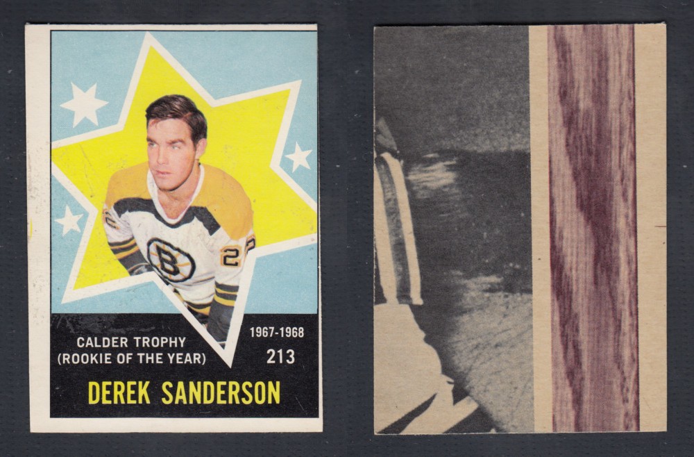 1968-69 O-PEE-CHEE HOCKEY CARD #213 CALDER TROPHY D. SANDERSON photo 1968-69 O-PEE-CHEE HOCKEY CARD #213 CALDER TROPHY D. SANDERSON photo