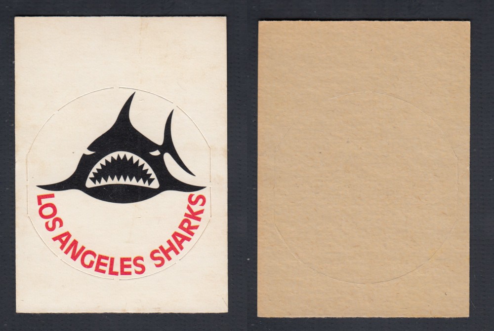 1972-73 O-PEE-CHEE TEAM EMBLEM WHA LOS ANGELES SHARKS photo 1972-73 O-PEE-CHEE TEAM EMBLEM WHA LOS ANGELES SHARKS photo