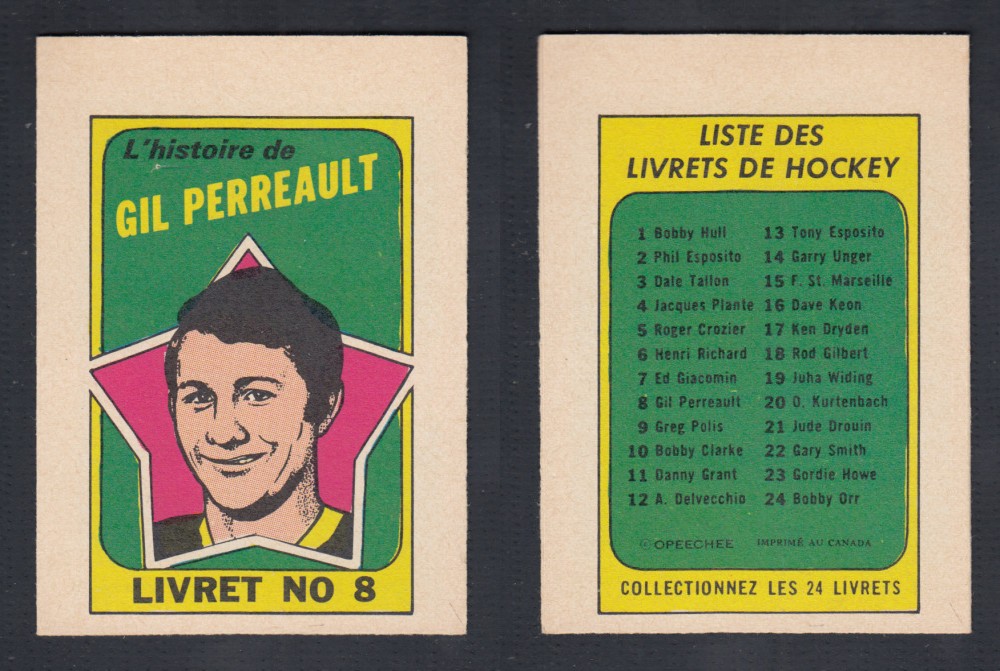 1971-72 O-PEE-CHEE STORY BOOKLET FRENCH #8 G. PERREAULT photo 1971-72 O-PEE-CHEE STORY BOOKLET FRENCH #8 G. PERREAULT photo
