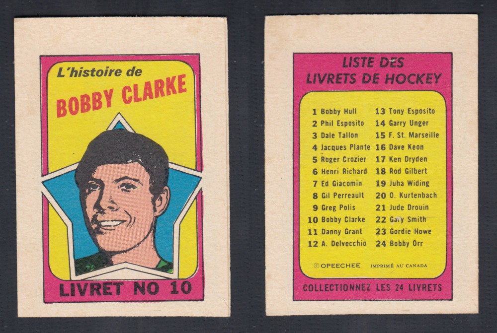 1971-72 O-PEE-CHEE STORY BOOKLET FRENCH #10 B. CLARKE photo 1971-72 O-PEE-CHEE STORY BOOKLET FRENCH #10 B. CLARKE photo