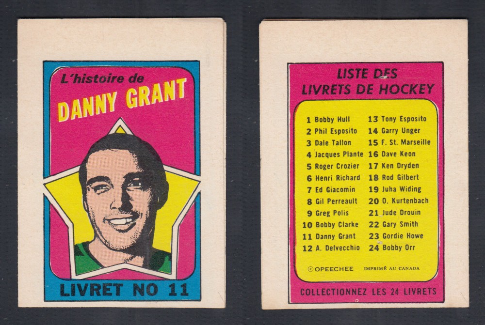 1971-72 O-PEE-CHEE STORY BOOKLET FRENCH #11 D. GRANT photo 1971-72 O-PEE-CHEE STORY BOOKLET FRENCH #11 D. GRANT photo