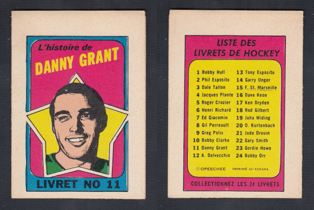 1971-72 O-PEE-CHEE STORY BOOKLET FRENCH #11 D. GRANT photo 1971-72 O-PEE-CHEE STORY BOOKLET FRENCH #11 D. GRANT photo
