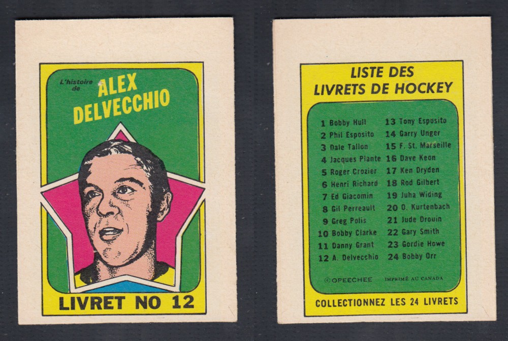 1971-72 O-PEE-CHEE STORY BOOKLET FRENCH #12 A. DELVECCHIO photo 1971-72 O-PEE-CHEE STORY BOOKLET FRENCH #12 A. DELVECCHIO photo