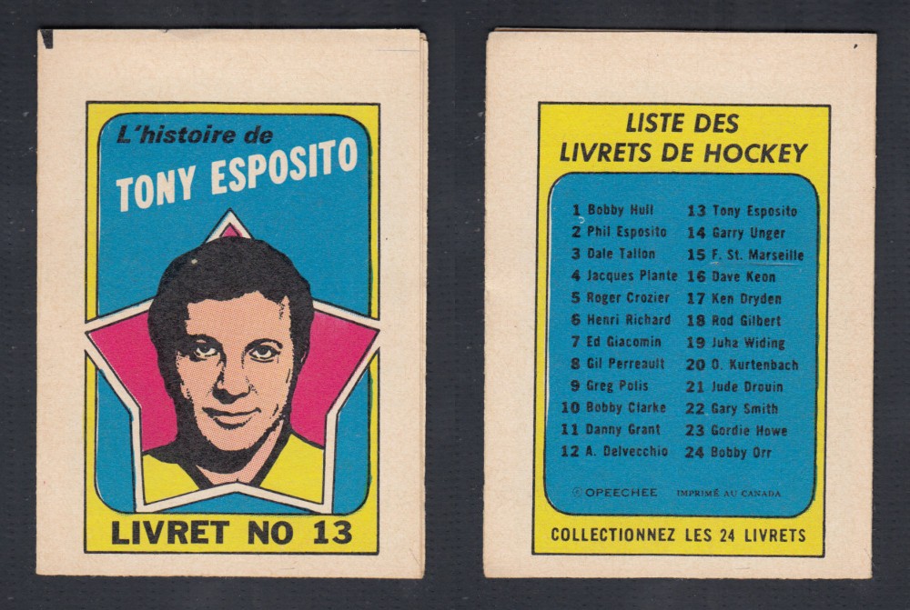 1971-72 O-PEE-CHEE STORY BOOKLET FRENCH #13 T. ESPOSITO photo 1971-72 O-PEE-CHEE STORY BOOKLET FRENCH #13 T. ESPOSITO photo