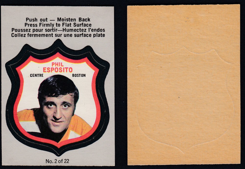 1972-73 O-PEE-CHEE PLAYER CREST #2 P. ESPOSITO photo 1972-73 O-PEE-CHEE PLAYER CREST #2 P. ESPOSITO photo