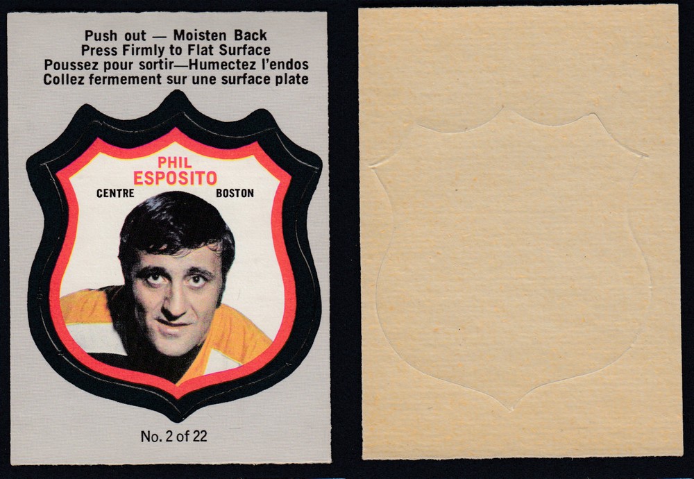 1972-73 O-PEE-CHEE PLAYER CREST #2 P. ESPOSITO photo 1972-73 O-PEE-CHEE PLAYER CREST #2 P. ESPOSITO photo