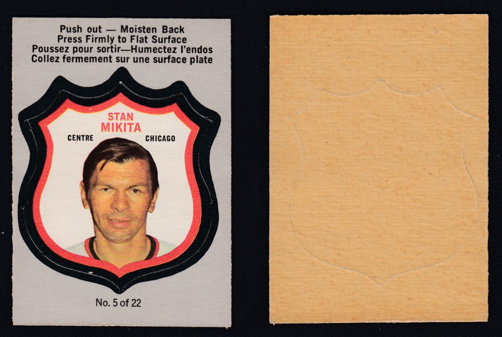 1972-73 O-PEE-CHEE PLAYER CREST #5 S. MIKITA photo 1972-73 O-PEE-CHEE PLAYER CREST #5 S. MIKITA photo