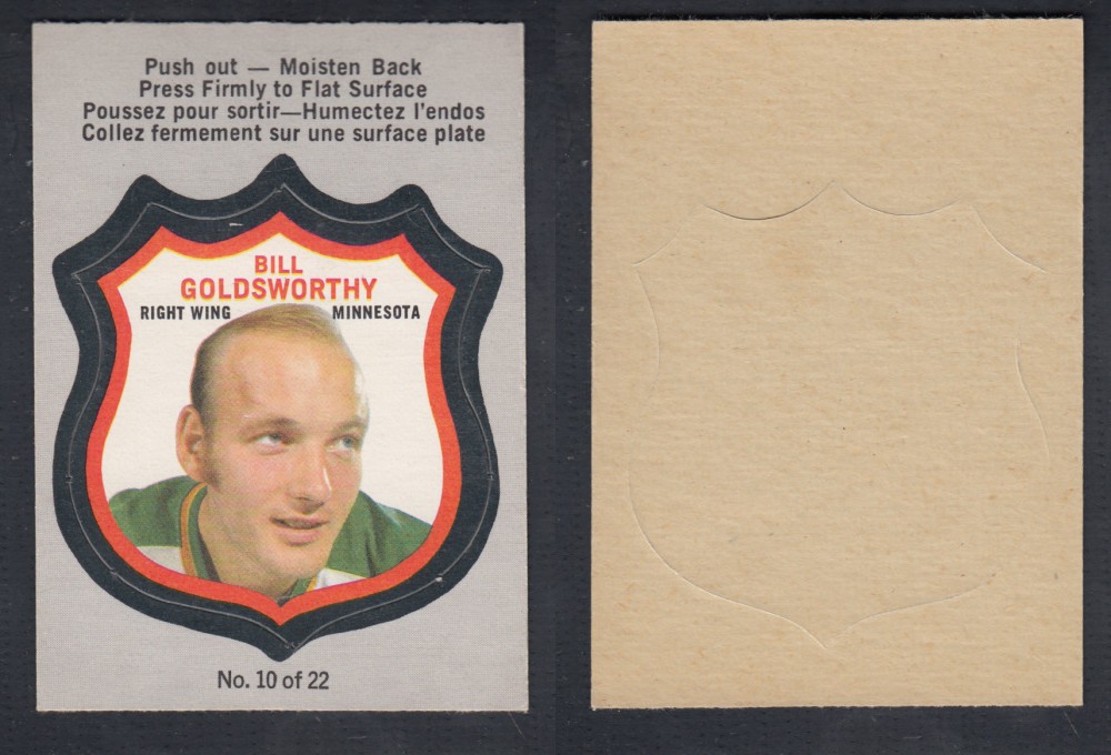 1972-73 O-PEE-CHEE PLAYER CREST #10 B. GOLDSWORTHY photo 1972-73 O-PEE-CHEE PLAYER CREST #10 B. GOLDSWORTHY photo