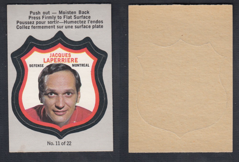 1972-73 O-PEE-CHEE PLAYER CREST #11 J. LAPERRIERE photo 1972-73 O-PEE-CHEE PLAYER CREST #11 J. LAPERRIERE photo