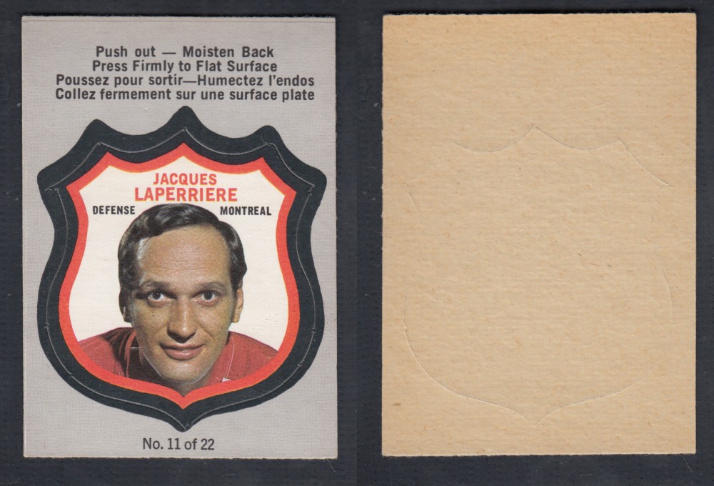 1972-73 O-PEE-CHEE PLAYER CREST #11 J. LAPERRIERE photo 1972-73 O-PEE-CHEE PLAYER CREST #11 J. LAPERRIERE photo