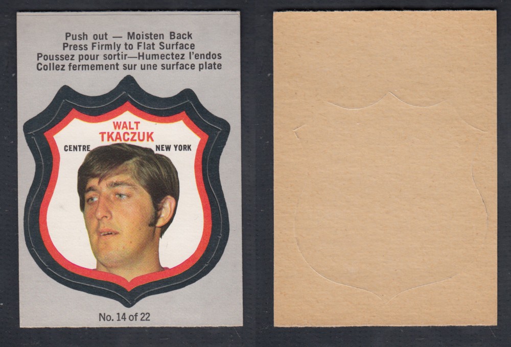1972-73 O-PEE-CHEE PLAYER CREST #14 W. TKACZUK photo 1972-73 O-PEE-CHEE PLAYER CREST #14 W. TKACZUK photo