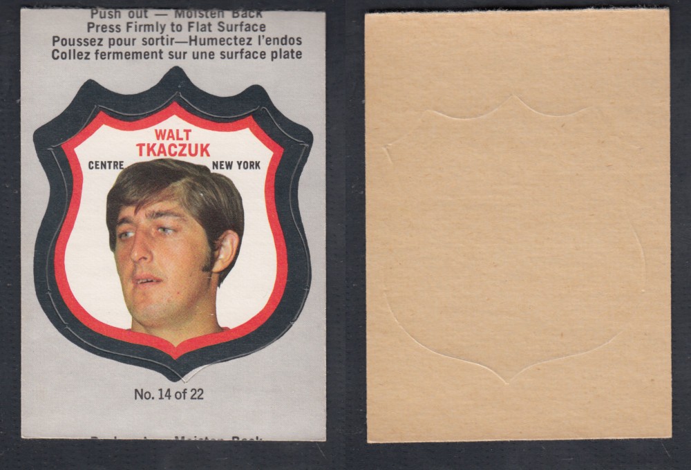 1972-73 O-PEE-CHEE PLAYER CREST #14 W. TKACZUK photo 1972-73 O-PEE-CHEE PLAYER CREST #14 W. TKACZUK photo