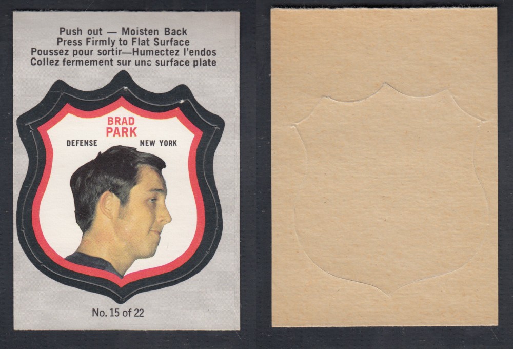 1972-73 O-PEE-CHEE PLAYER CREST #15 B. PARK photo 1972-73 O-PEE-CHEE PLAYER CREST #15 B. PARK photo