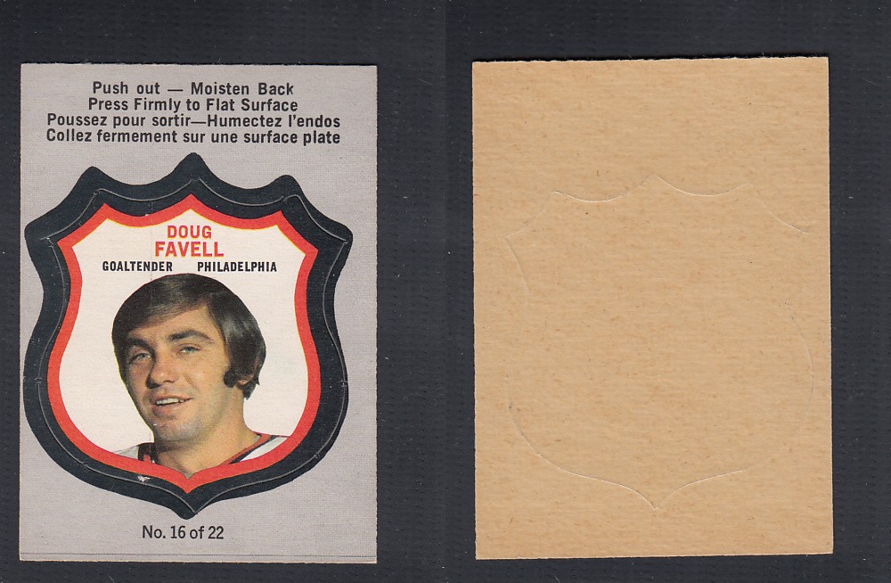 1972-73 O-PEE-CHEE PLAYER CREST #16 D. FAVELL photo