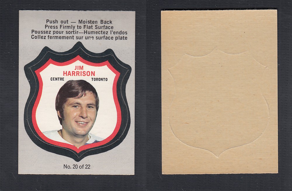 1972-73 O-PEE-CHEE PLAYER CREST #20 J. HARRISON photo