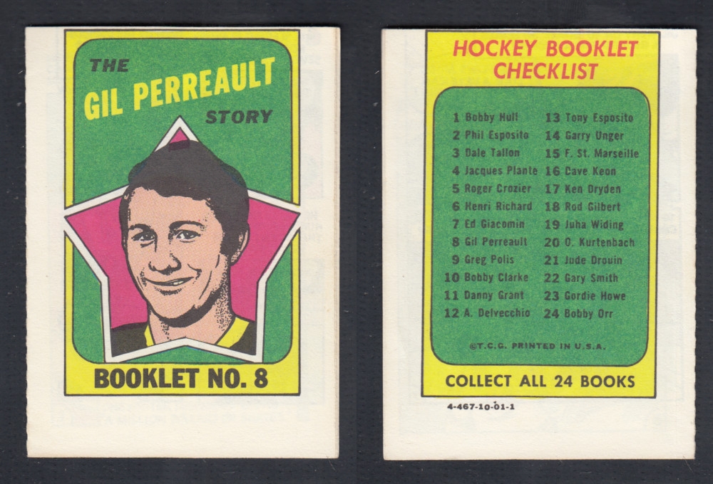 1971-72 TOPPS STORY BOOKLET #8 G. PERREAULT photo 1971-72 TOPPS STORY BOOKLET #8 G. PERREAULT photo