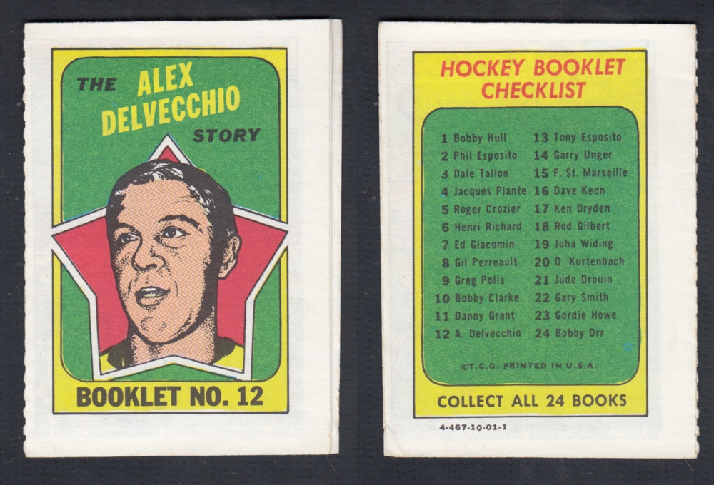 1971-72 TOPPS STORY BOOKLET #12 A. DELVECCHIO photo 1971-72 TOPPS STORY BOOKLET #12 A. DELVECCHIO photo