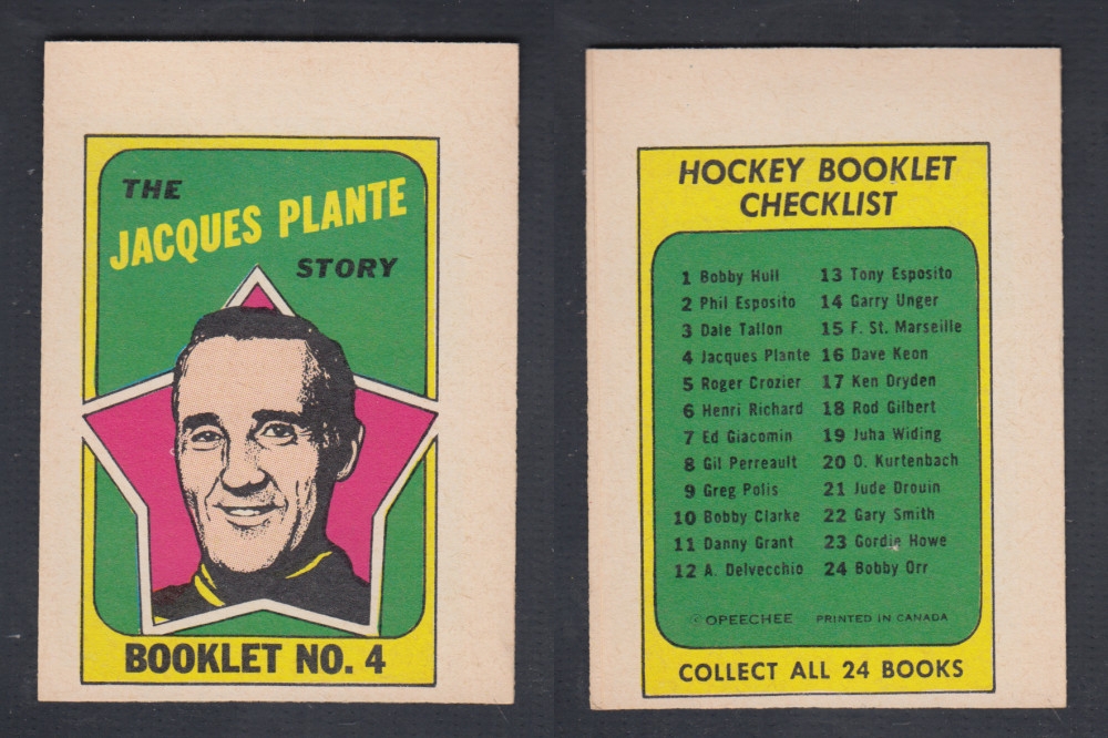 1971-72 O-PEE-CHEE STORY BOOKLET #4 J. PLANTE photo 1971-72 O-PEE-CHEE STORY BOOKLET #4 J. PLANTE photo