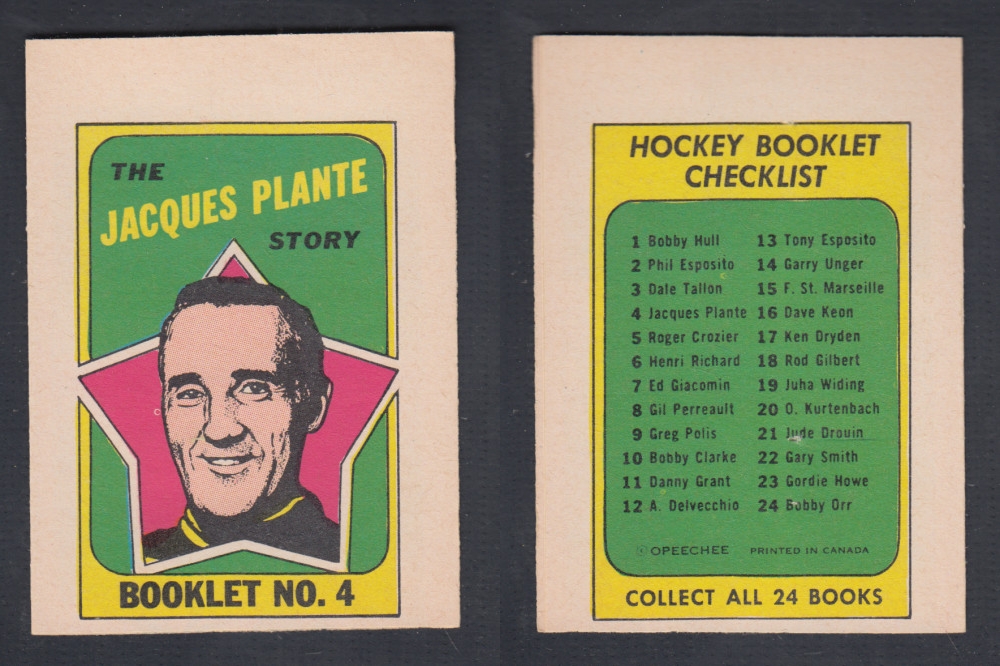 1971-72 O-PEE-CHEE STORY BOOKLET #4 J. PLANTE photo 1971-72 O-PEE-CHEE STORY BOOKLET #4 J. PLANTE photo