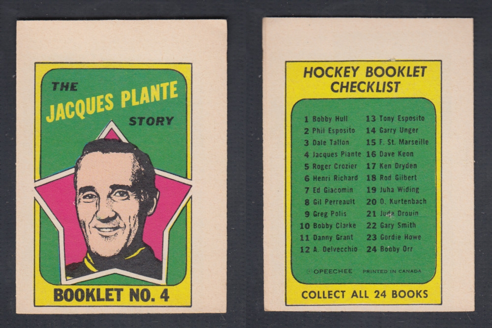 1971-72 O-PEE-CHEE STORY BOOKLET #4 J. PLANTE photo 1971-72 O-PEE-CHEE STORY BOOKLET #4 J. PLANTE photo