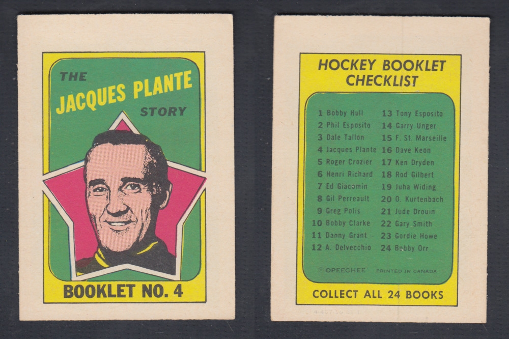 1971-72 O-PEE-CHEE STORY BOOKLET #4 J. PLANTE photo 1971-72 O-PEE-CHEE STORY BOOKLET #4 J. PLANTE photo