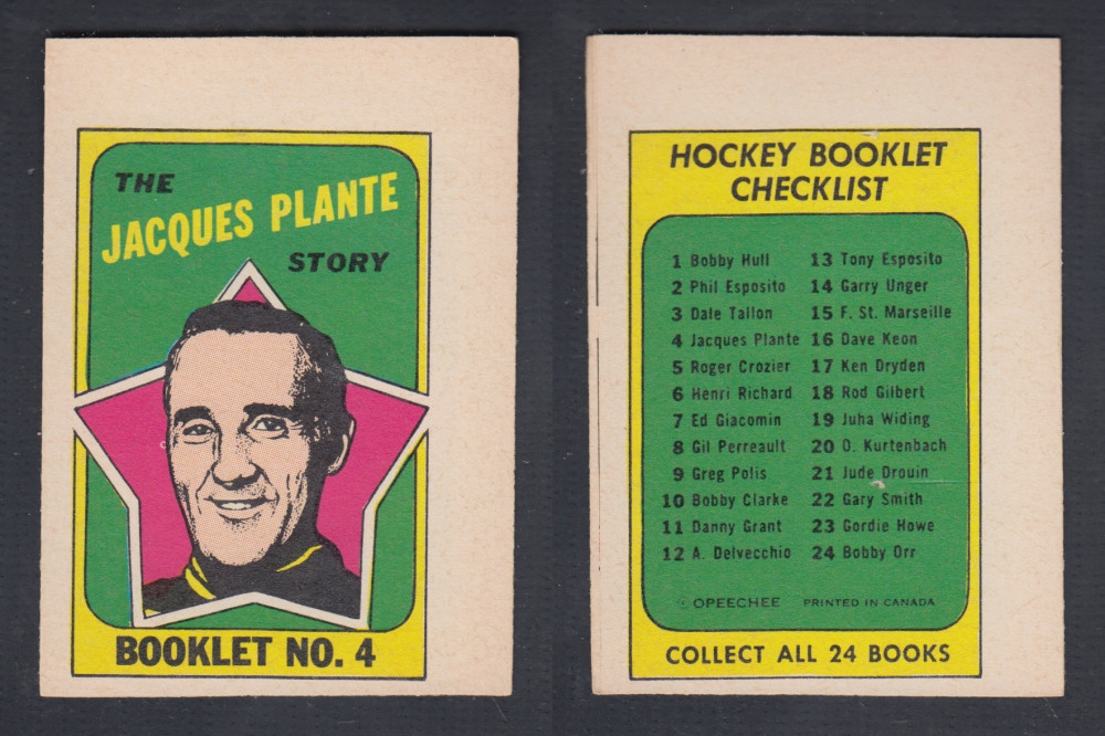 1971-72 O-PEE-CHEE STORY BOOKLET #4 J. PLANTE photo 1971-72 O-PEE-CHEE STORY BOOKLET #4 J. PLANTE photo