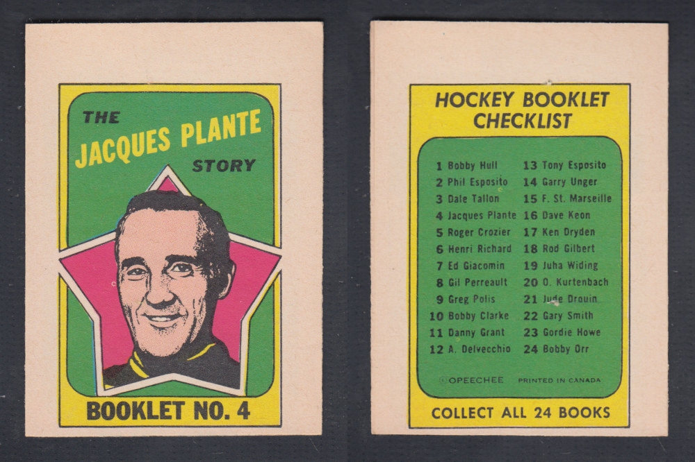 1971-72 O-PEE-CHEE STORY BOOKLET #4 J. PLANTE photo 1971-72 O-PEE-CHEE STORY BOOKLET #4 J. PLANTE photo