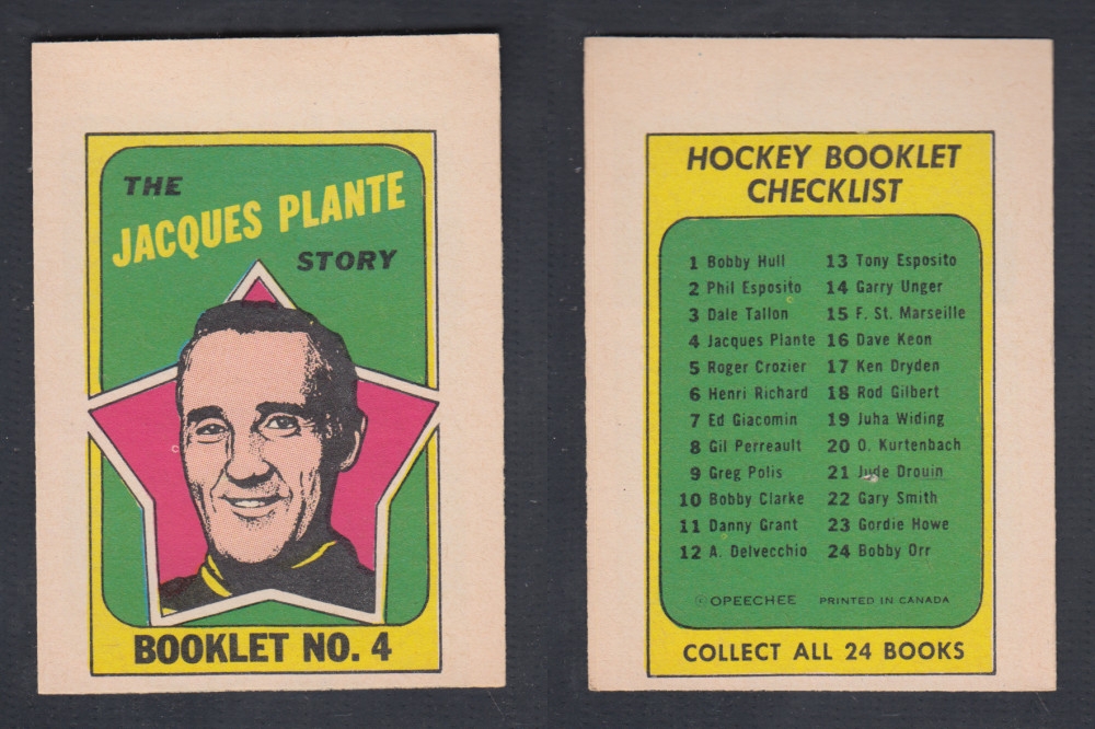 1971-72 O-PEE-CHEE STORY BOOKLET #4 J. PLANTE photo 1971-72 O-PEE-CHEE STORY BOOKLET #4 J. PLANTE photo