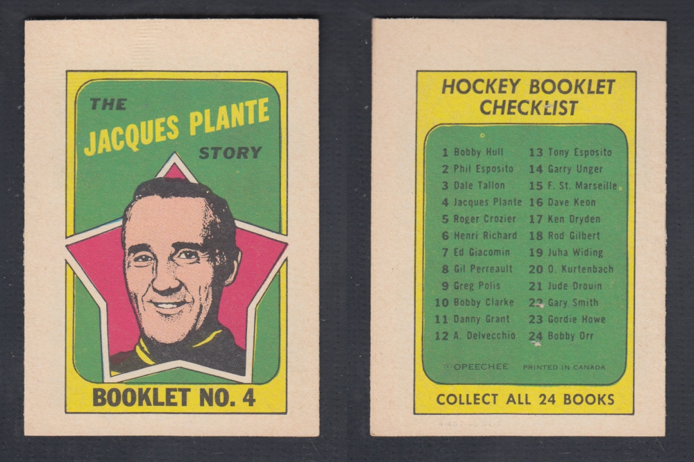 1971-72 O-PEE-CHEE STORY BOOKLET #4 J. PLANTE photo 1971-72 O-PEE-CHEE STORY BOOKLET #4 J. PLANTE photo