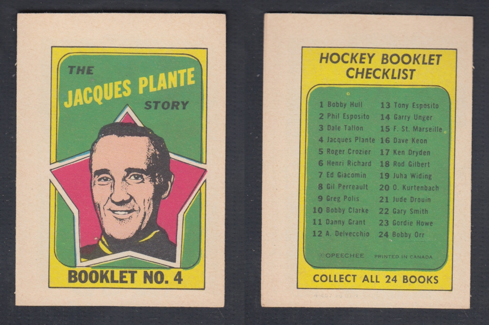 1971-72 O-PEE-CHEE STORY BOOKLET #4 J. PLANTE photo 1971-72 O-PEE-CHEE STORY BOOKLET #4 J. PLANTE photo