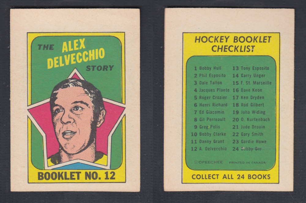 1971-72 O-PEE-CHEE STORY BOOKLET #12 A. DELVECCHIO photo 1971-72 O-PEE-CHEE STORY BOOKLET #12 A. DELVECCHIO photo