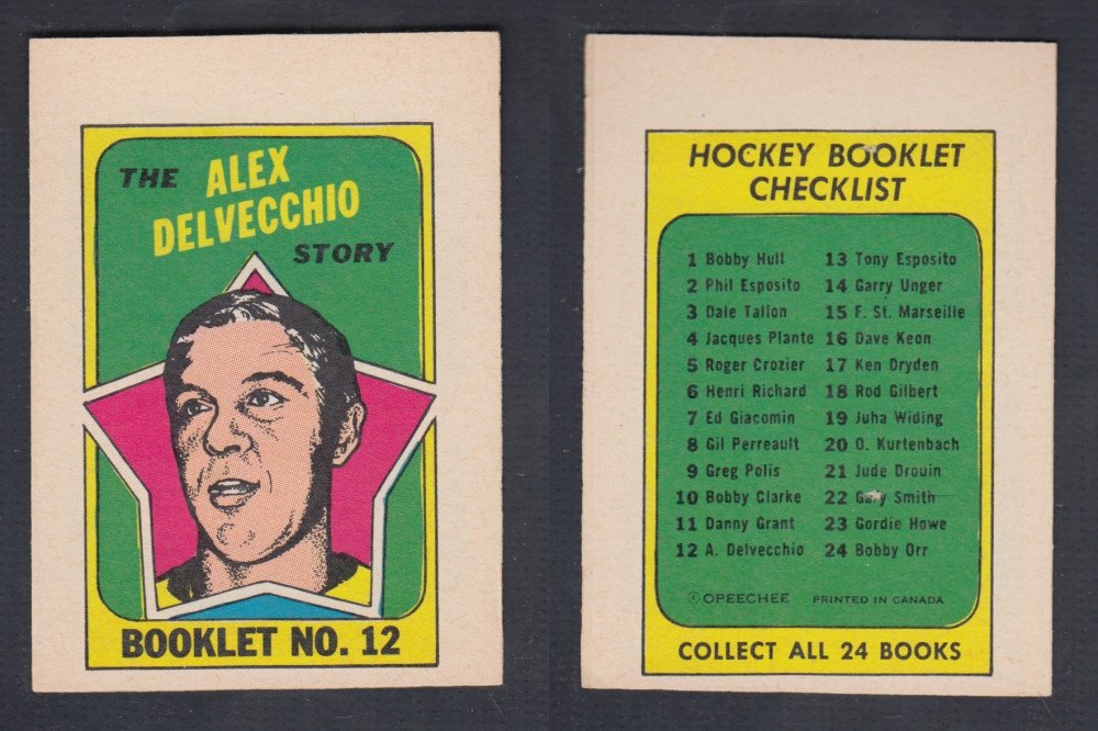 1971-72 O-PEE-CHEE STORY BOOKLET #12 A. DELVECCHIO photo 1971-72 O-PEE-CHEE STORY BOOKLET #12 A. DELVECCHIO photo