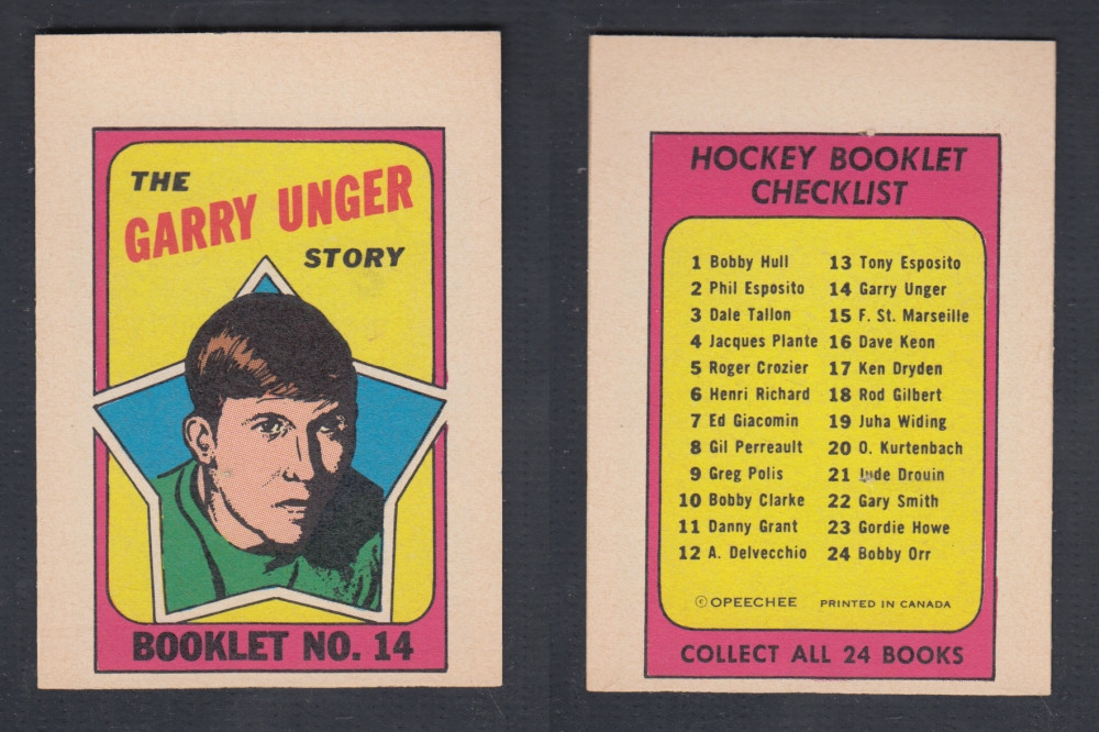 1971-72 O-PEE-CHEE STORY BOOKLET #14 G. UNGER photo 1971-72 O-PEE-CHEE STORY BOOKLET #14 G. UNGER photo