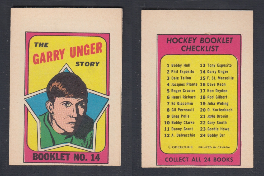 1971-72 O-PEE-CHEE STORY BOOKLET #14 G. UNGER photo 1971-72 O-PEE-CHEE STORY BOOKLET #14 G. UNGER photo