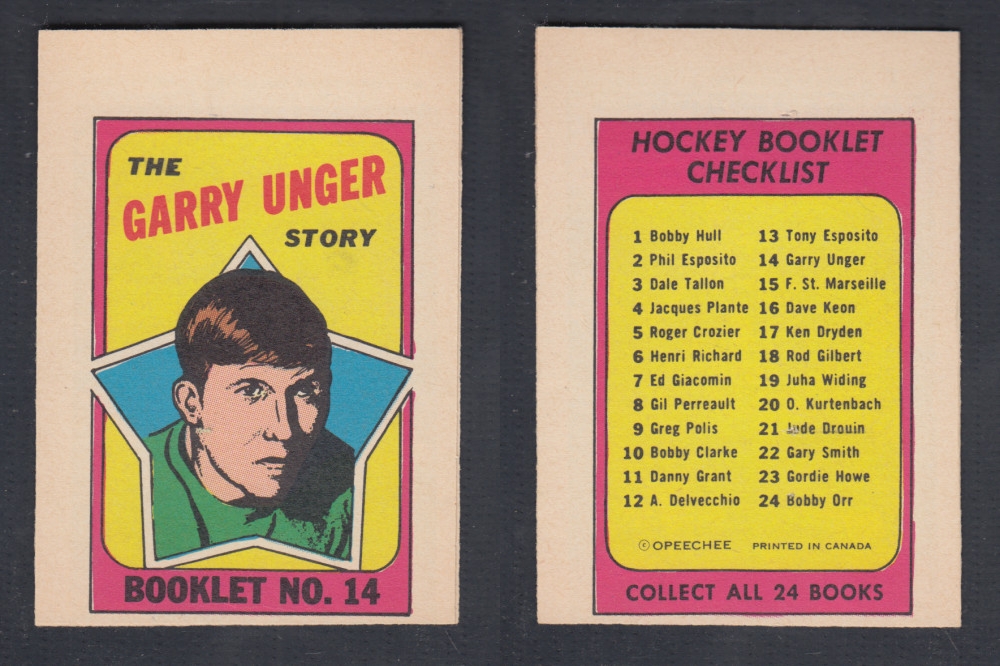 1971-72 O-PEE-CHEE STORY BOOKLET #14 G. UNGER photo 1971-72 O-PEE-CHEE STORY BOOKLET #14 G. UNGER photo