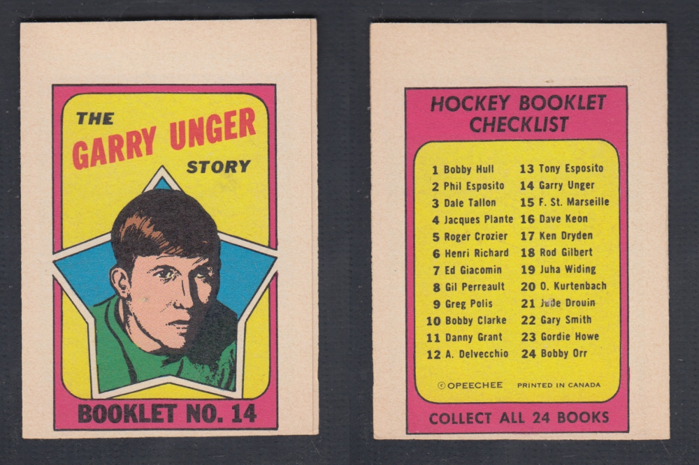 1971-72 O-PEE-CHEE STORY BOOKLET #14 G. UNGER photo 1971-72 O-PEE-CHEE STORY BOOKLET #14 G. UNGER photo