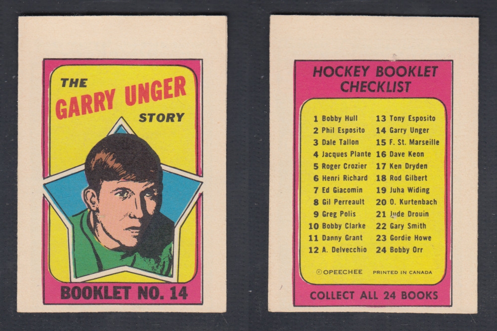 1971-72 O-PEE-CHEE STORY BOOKLET #14 G. UNGER photo 1971-72 O-PEE-CHEE STORY BOOKLET #14 G. UNGER photo
