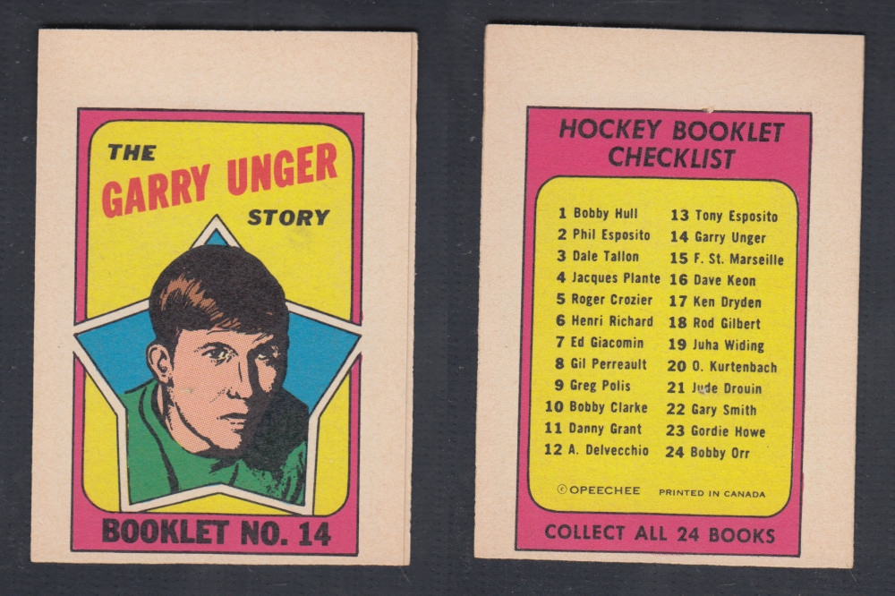 1971-72 O-PEE-CHEE STORY BOOKLET #14 G. UNGER photo 1971-72 O-PEE-CHEE STORY BOOKLET #14 G. UNGER photo