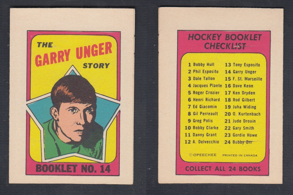 1971-72 O-PEE-CHEE STORY BOOKLET #14 G. UNGER photo 1971-72 O-PEE-CHEE STORY BOOKLET #14 G. UNGER photo