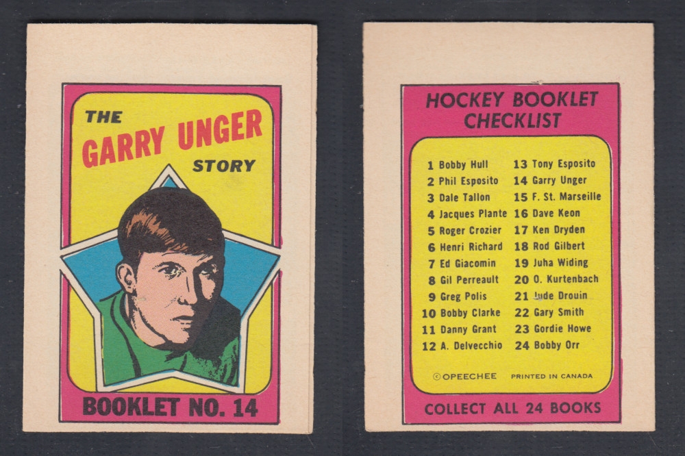 1971-72 O-PEE-CHEE STORY BOOKLET #14 G. UNGER photo 1971-72 O-PEE-CHEE STORY BOOKLET #14 G. UNGER photo