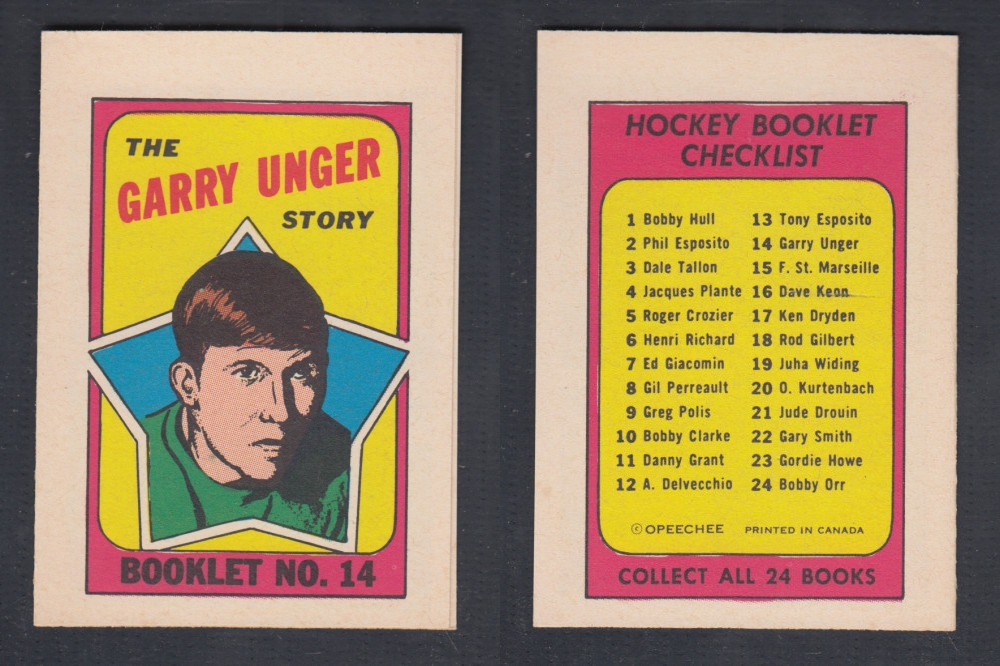1971-72 O-PEE-CHEE STORY BOOKLET #14 G. UNGER photo 1971-72 O-PEE-CHEE STORY BOOKLET #14 G. UNGER photo