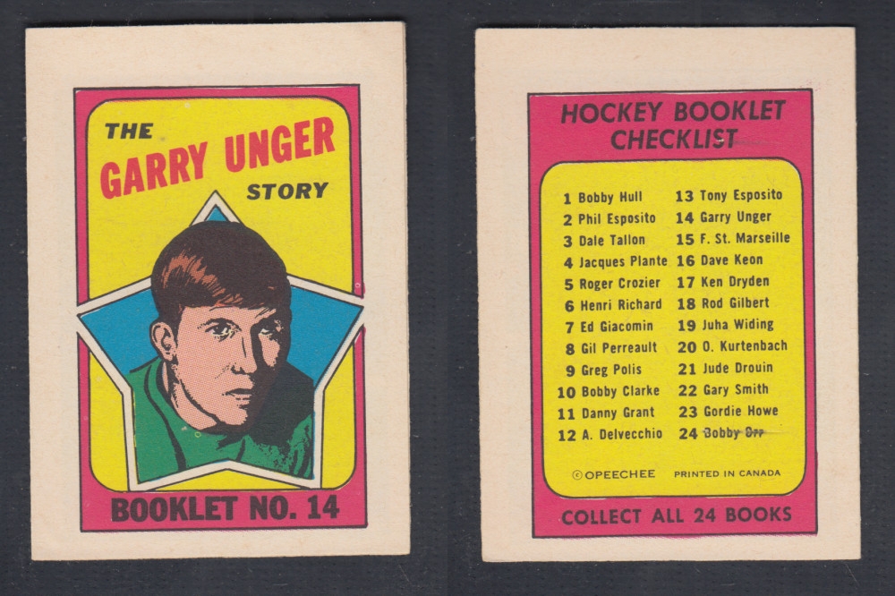1971-72 O-PEE-CHEE STORY BOOKLET #14 G. UNGER photo 1971-72 O-PEE-CHEE STORY BOOKLET #14 G. UNGER photo
