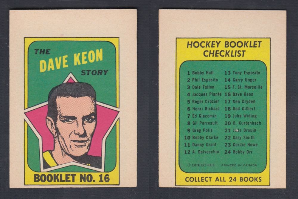1971-72 O-PEE-CHEE STORY BOOKLET #16 D. KEON photo 1971-72 O-PEE-CHEE STORY BOOKLET #16 D. KEON photo