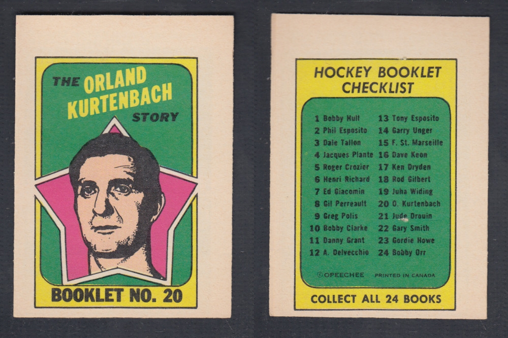 1971-72 O-PEE-CHEE STORY BOOKLET #20 O. KURTENBACH photo 1971-72 O-PEE-CHEE STORY BOOKLET #20 O. KURTENBACH photo